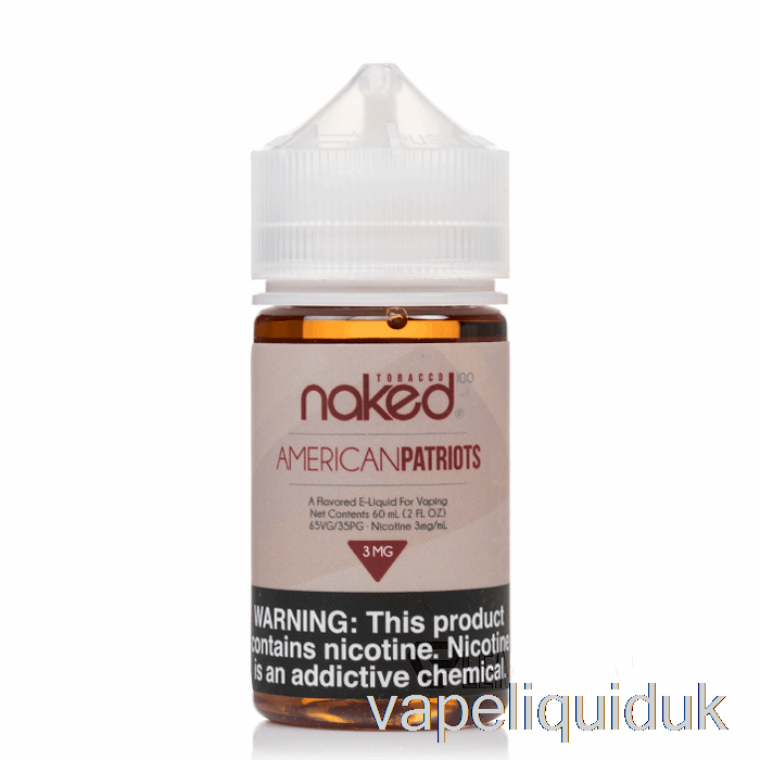 American Patriots - Naked 100 Tobacco - 60mL 6mg Vape Liquid